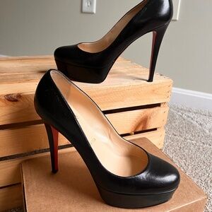 Christian Louboutin platform heels black calfskin 39.5